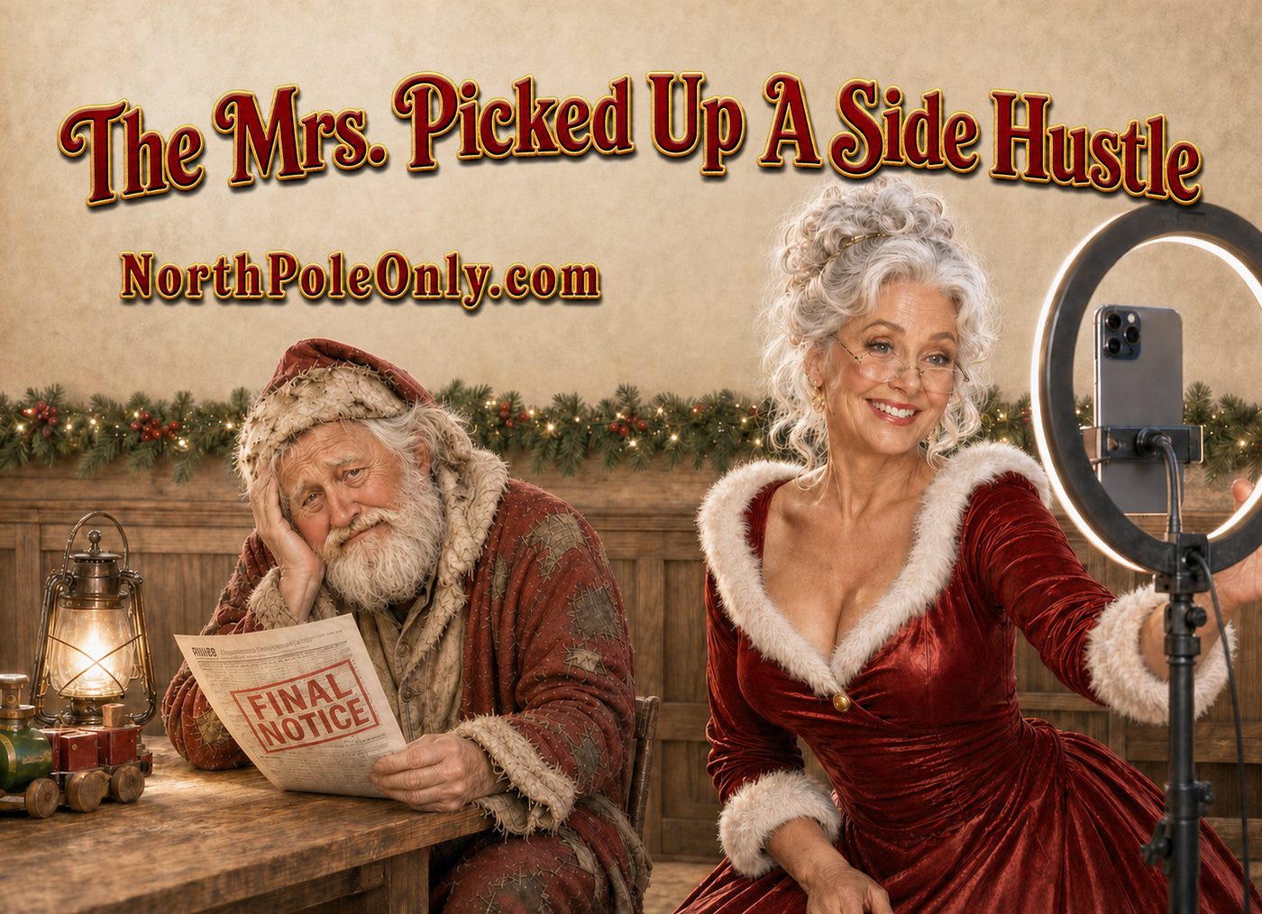 Inside top of the card: The Mrs. Picked Up A Side Hustle