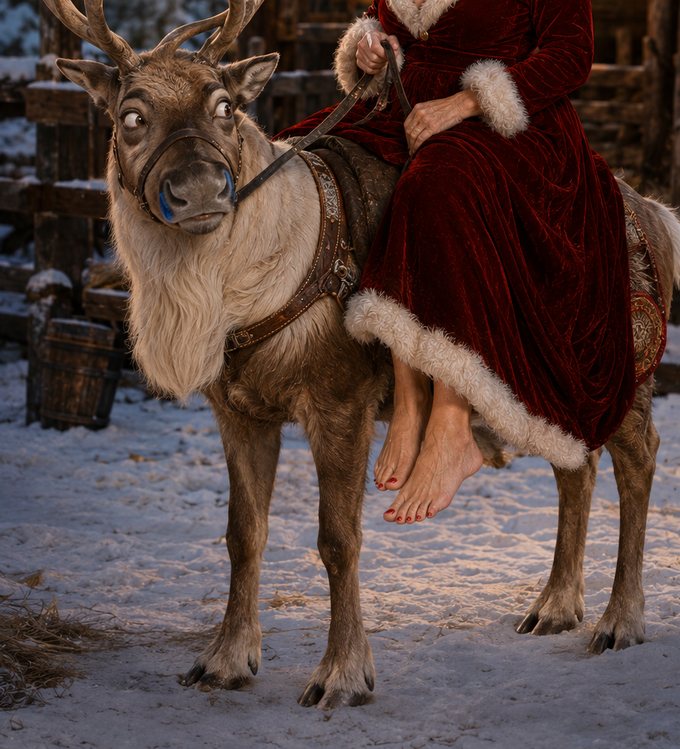 Feet pic from reindeer-back